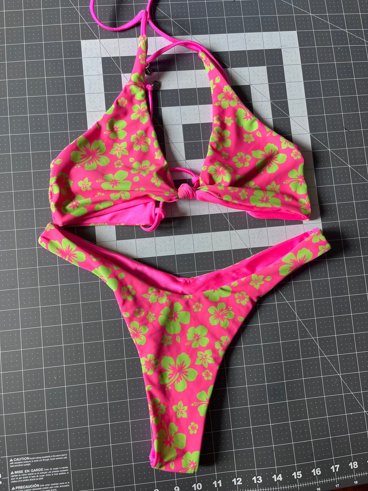 Strawberry Lime String-tie Bikini (discontinued fabric)