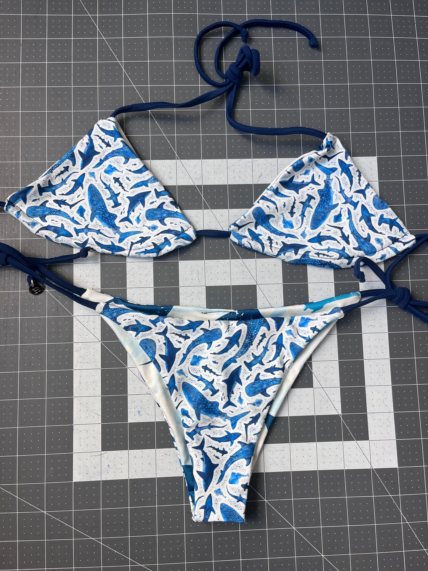 Shark with String-ray String-tie bikini (pre-made)