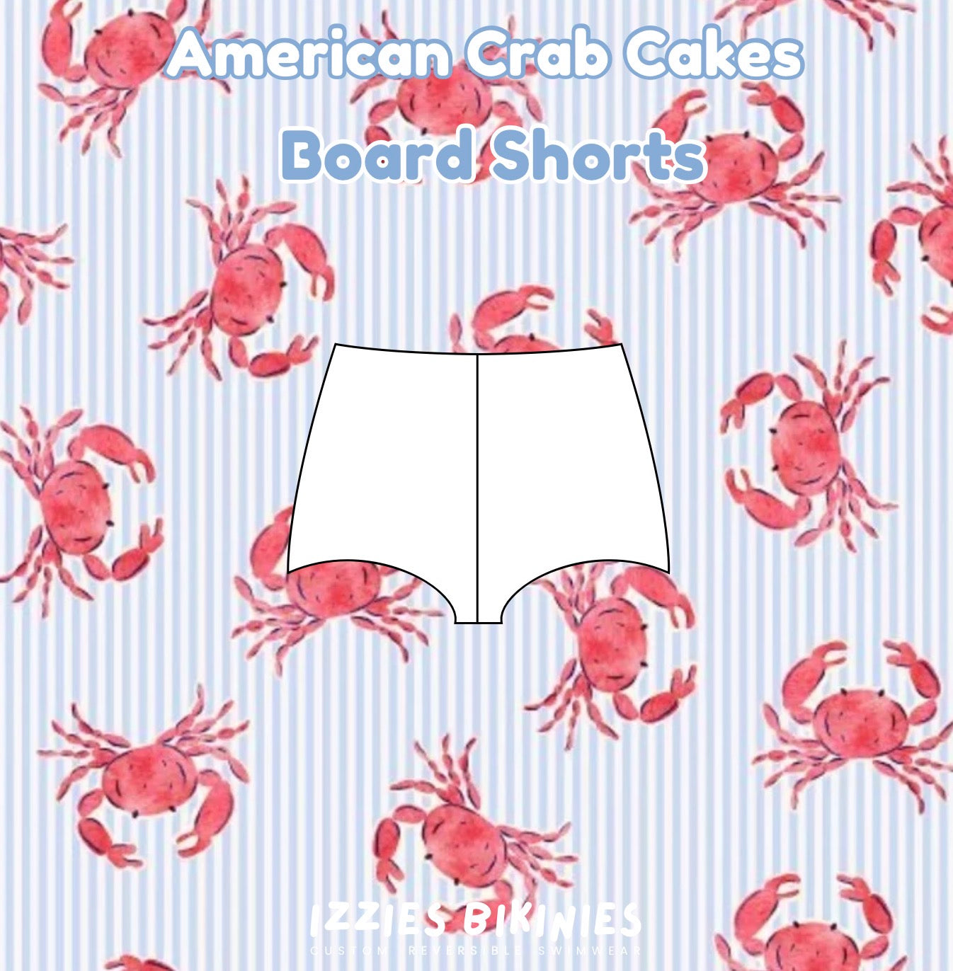 American Crab Cake Board Shorts