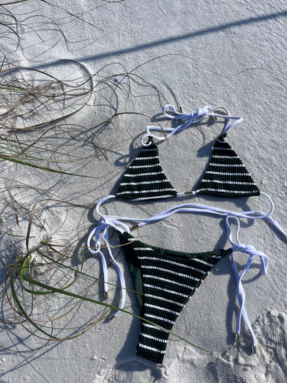 Forest Green Striped Bottoms