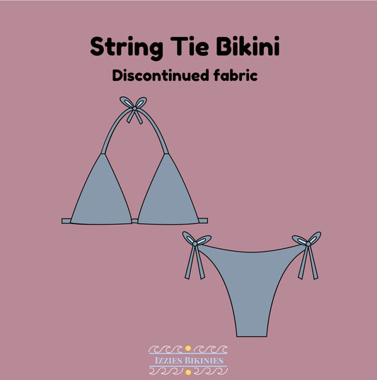 Blue Floss String-tie Bikini (discontinued fabric)