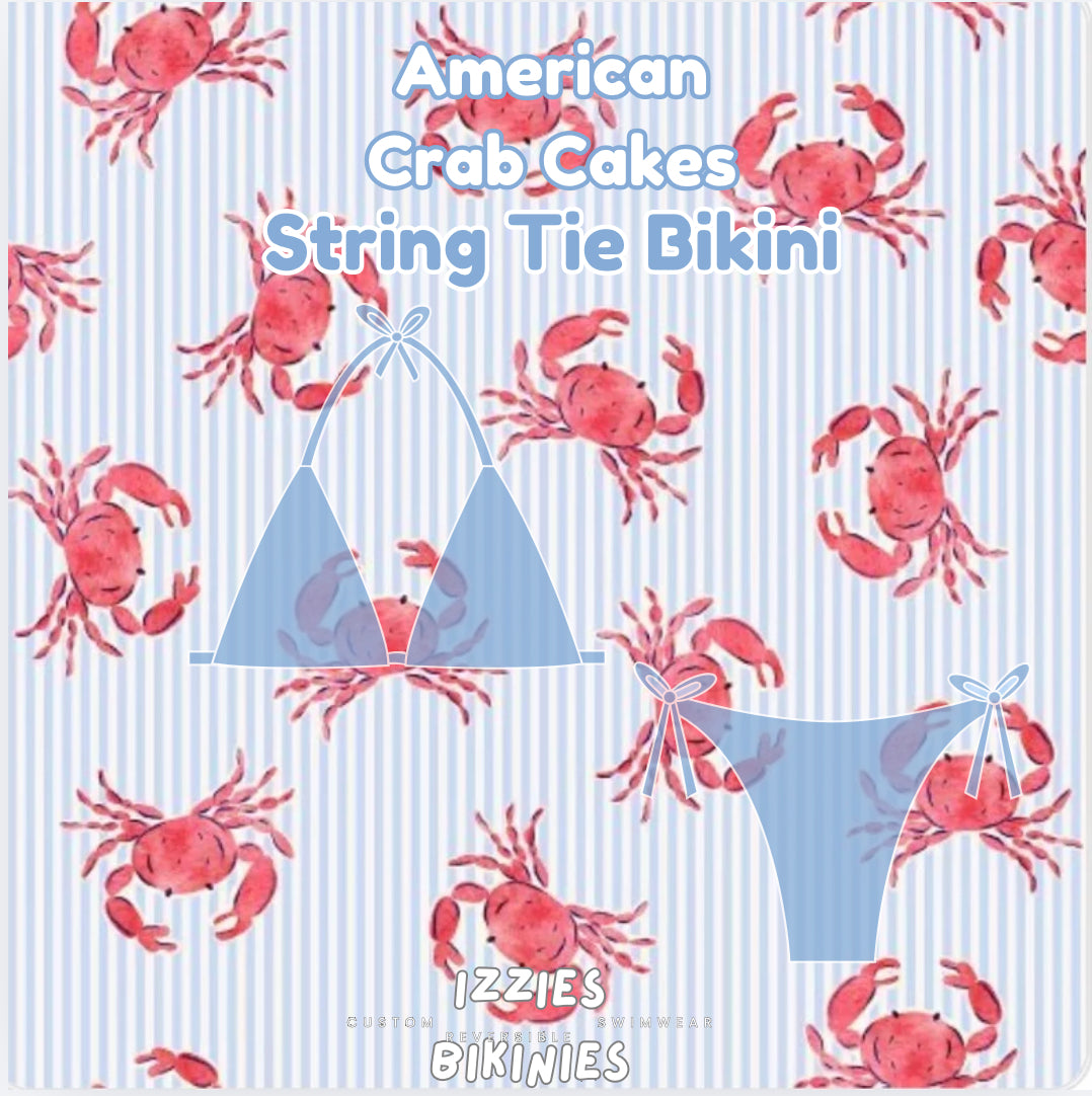 American Crab Cakes String Tie Bikini