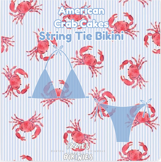 American Crab Cakes String Tie Bikini