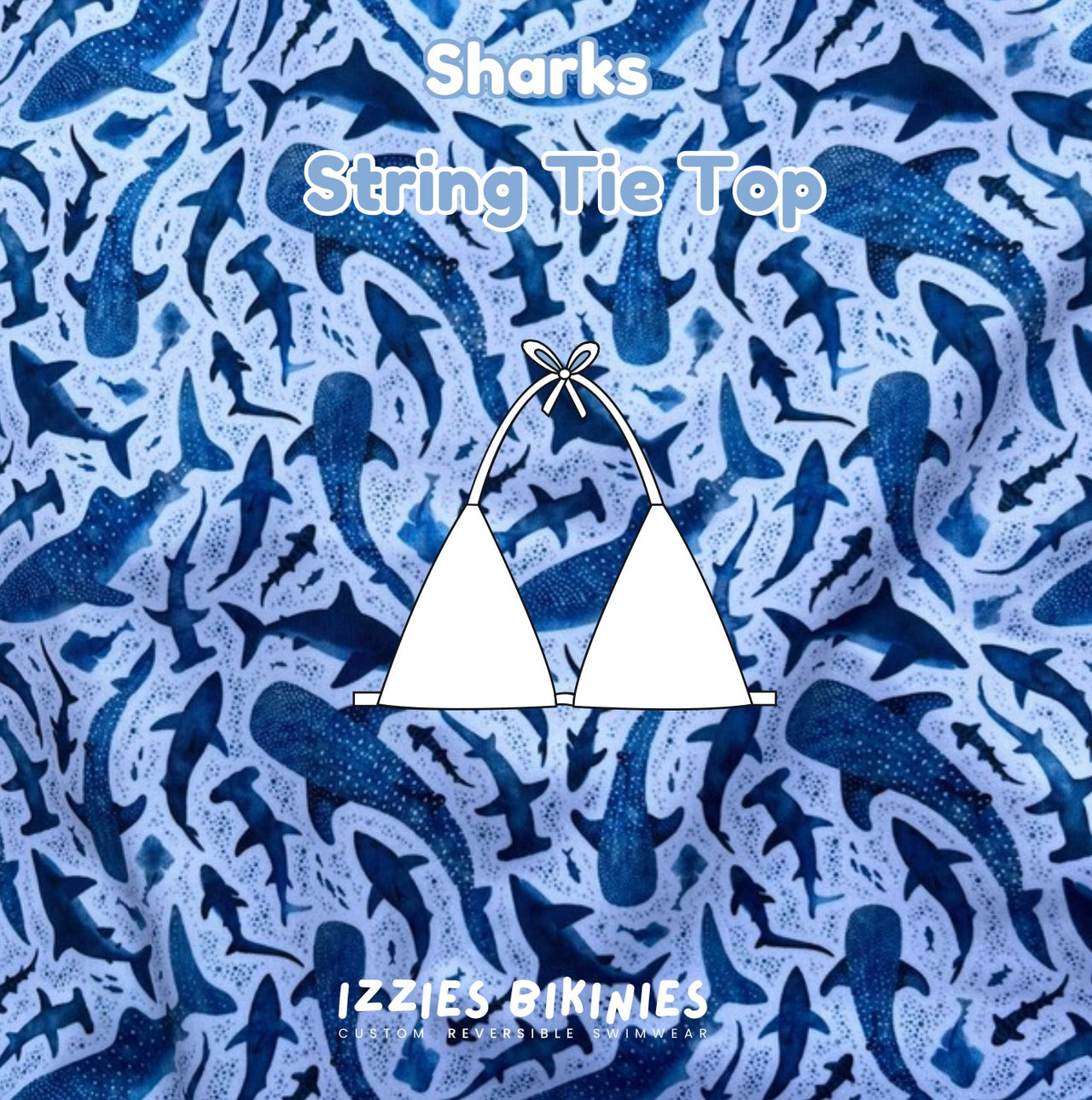 Sharks String Tie Top