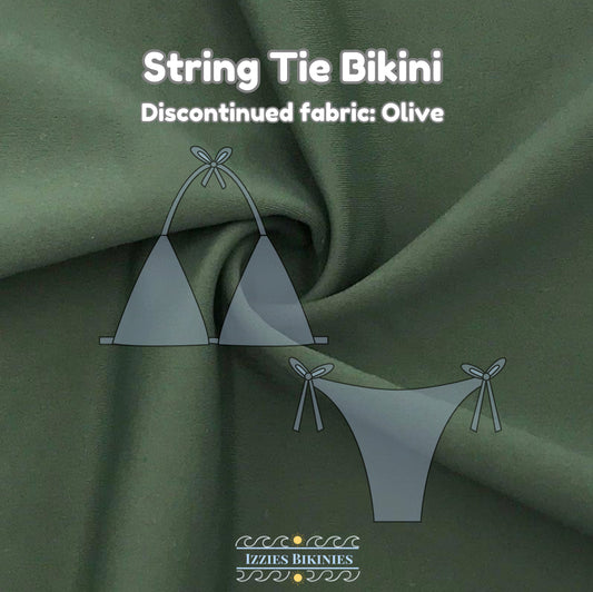 Olive String-tie Bikini (discontinued fabric)