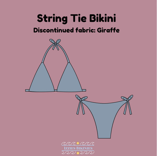 Giraffe String-tie top or bottoms (discontinued fabric)