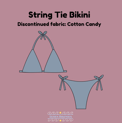 Cotton Candy String-tie Bikini (discontinued fabric)