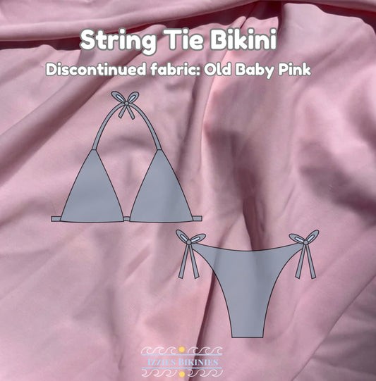 Baby Pink String-tie Bikini (discontinued fabric)