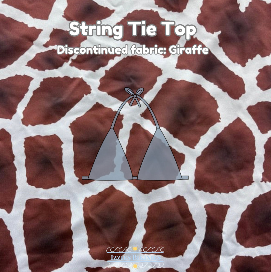 Giraffe String-tie top or bottoms (discontinued fabric)