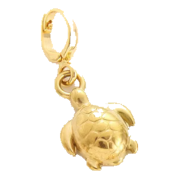 Gold Sea Turtle charm