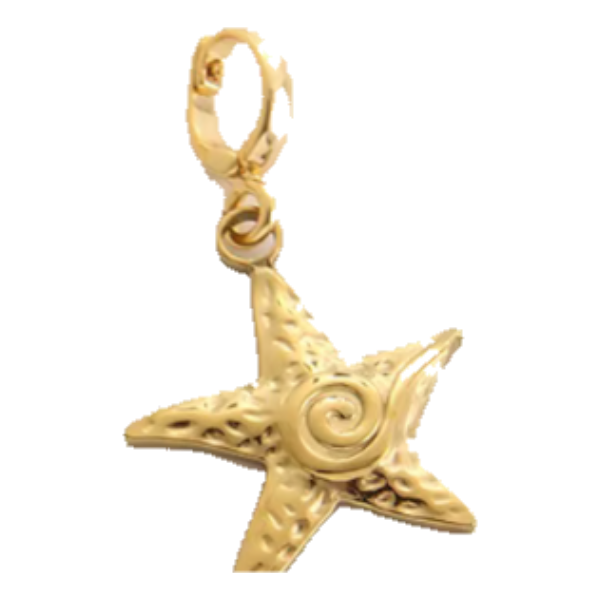 Gold Starfish charm