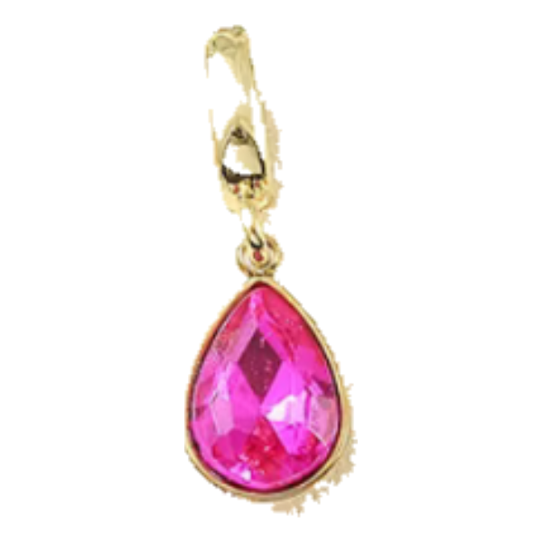 Hot Pink Gem charm